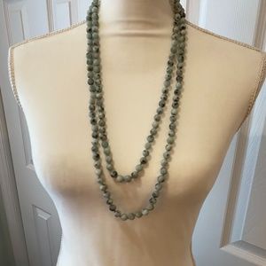 Green with Gray Semi Precious Stone Necklace